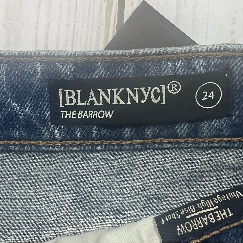 Blank NYC | Vintage Wash 70s Vibe Cowgirl High Rise Denim Shorts Jorts | 24 - Picture 10 of 12